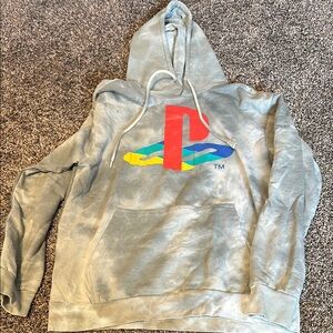 Sony PlayStation Gray/Green Hoodie